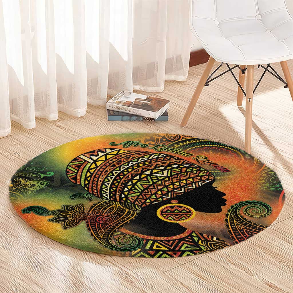 Black Women Round Carpet Afro Latina Queen - African Pride