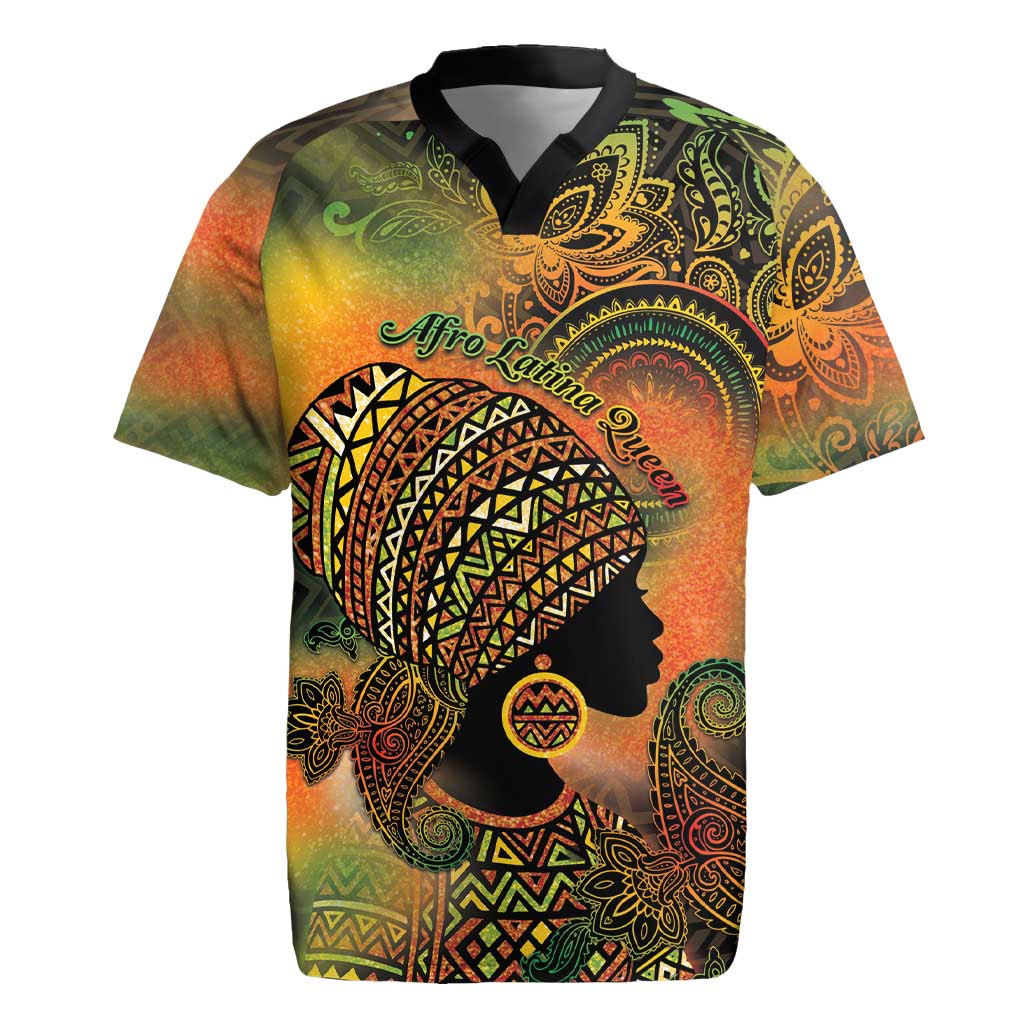 Black Women Rugby Jersey Afro Latina Queen - African Pride