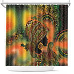 Black Women Shower Curtain Afro Latina Queen - African Pride
