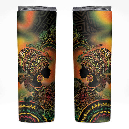 Black Women Skinny Tumbler Afro Latina Queen - African Pride