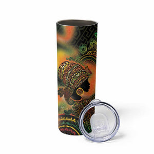 Black Women Skinny Tumbler Afro Latina Queen - African Pride