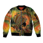 Black Women Sleeve Zip Bomber Jacket Afro Latina Queen - African Pride