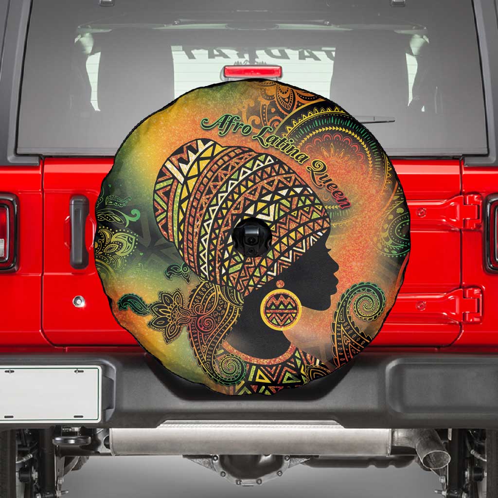 Black Women Spare Tire Cover Afro Latina Queen - African Pride