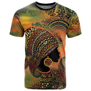 Black Women T shirt Afro Latina Queen - African Pride