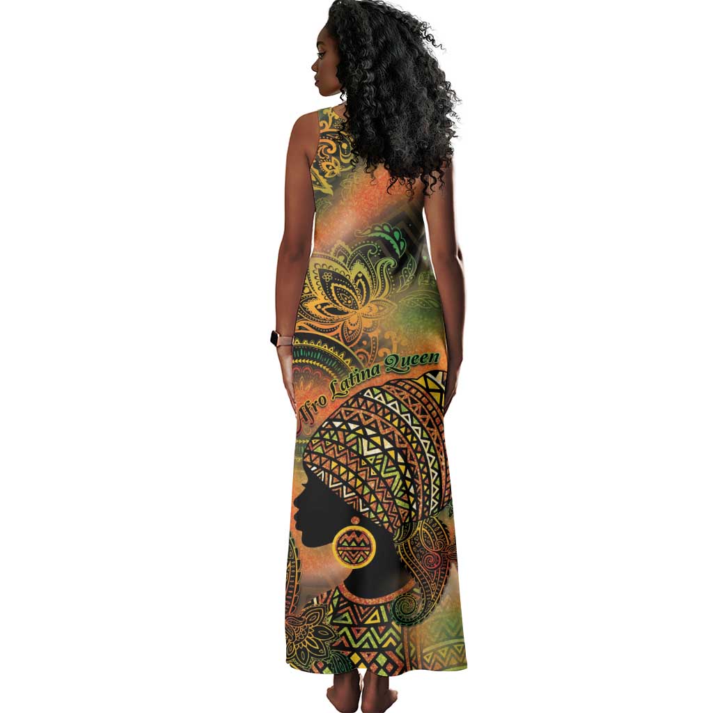 Black Women Tank Maxi Dress Afro Latina Queen - African Pride