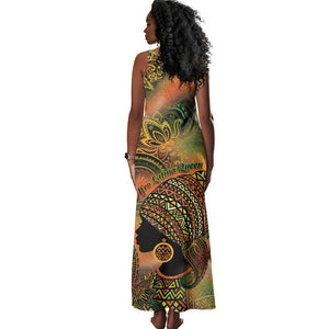 Black Women Tank Maxi Dress Afro Latina Queen - African Pride