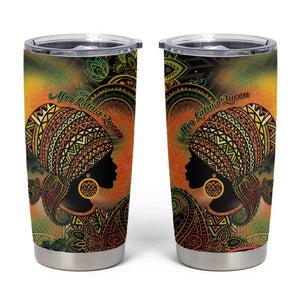 Black Women Tumbler Cup Afro Latina Queen - African Pride