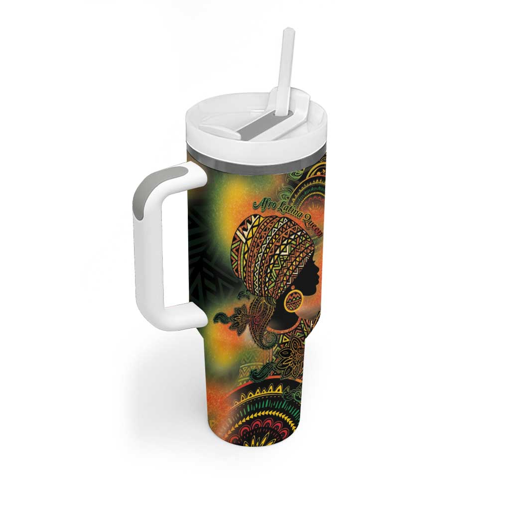 Black Women Tumbler With Handle Afro Latina Queen - African Pride