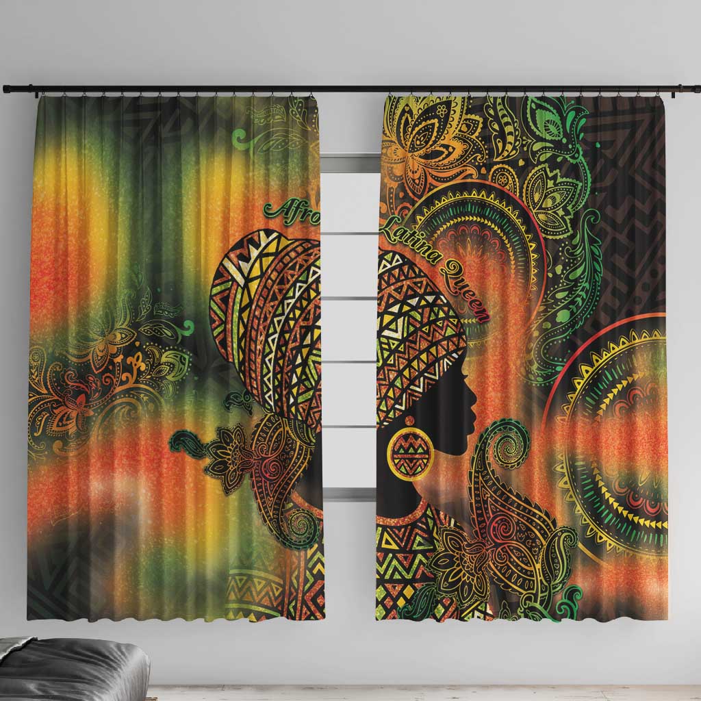Black Women Window Curtain Afro Latina Queen - African Pride