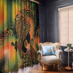 Black Women Window Curtain Afro Latina Queen - African Pride