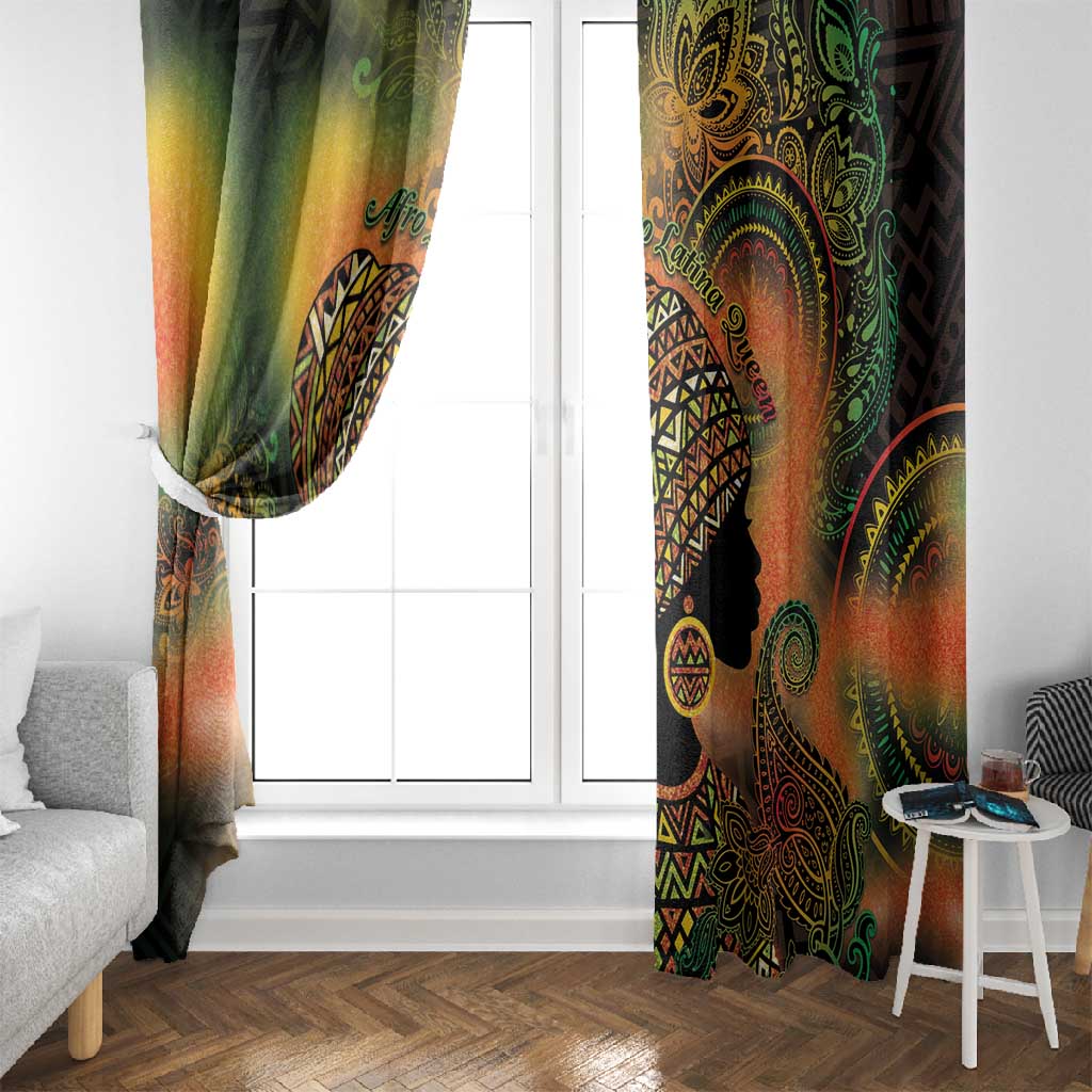 Black Women Window Curtain Afro Latina Queen - African Pride