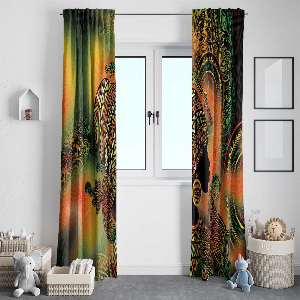 Black Women Window Curtain Afro Latina Queen - African Pride