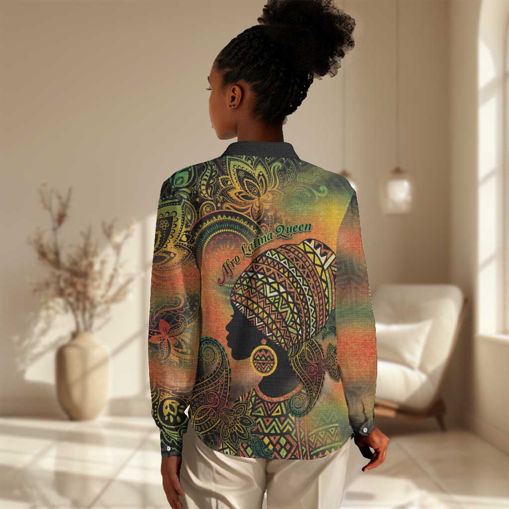 Black Women Women Casual Shirt Afro Latina Queen - African Pride