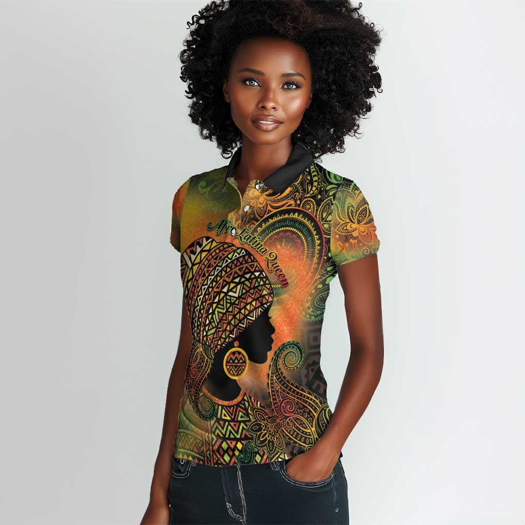 Black Women Women Polo Shirt Afro Latina Queen - African Pride