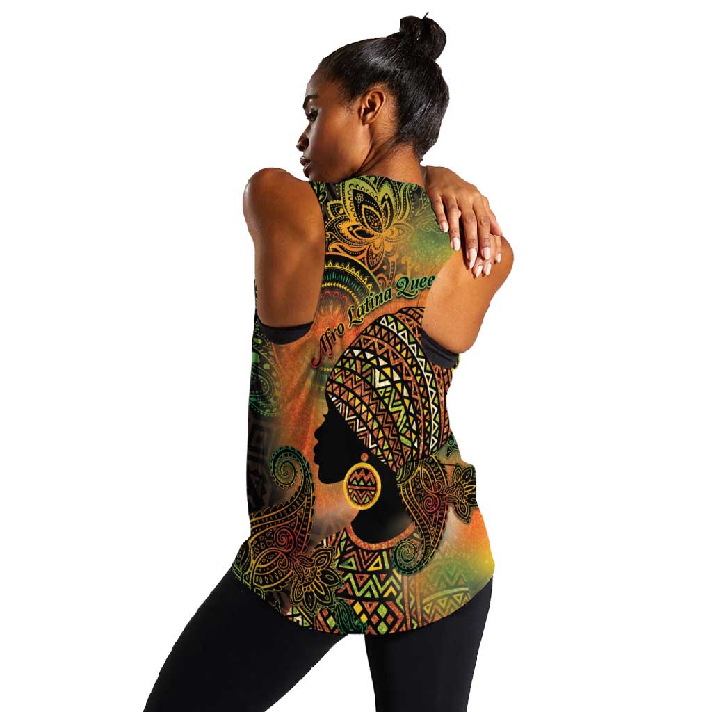 Black Women Women Racerback Tank Afro Latina Queen - African Pride