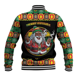 Afro-Jamaicans Christmas Baseball Jacket Most Likely To Smoke With Santa - African Pride