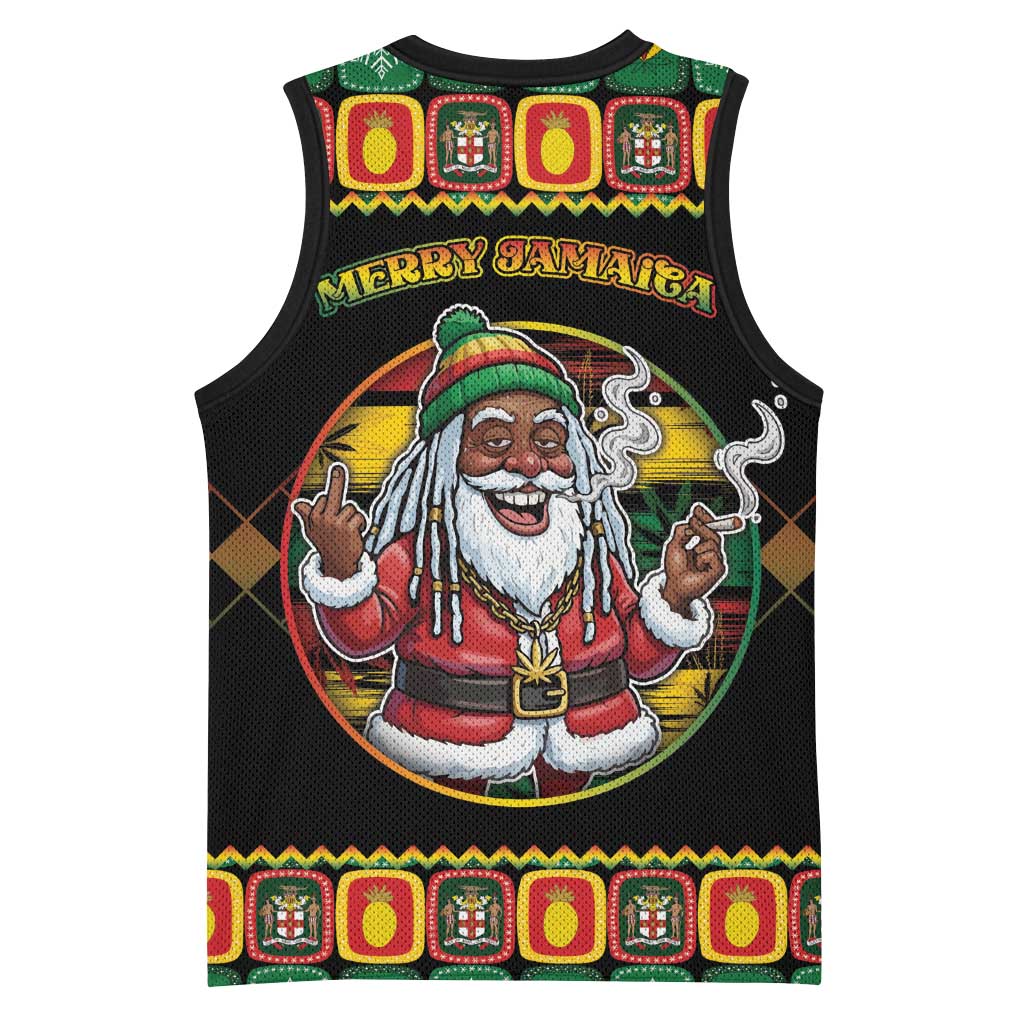 Afro-Jamaicans Christmas Basketball Jersey Most Likely To Smoke With Santa - African Pride