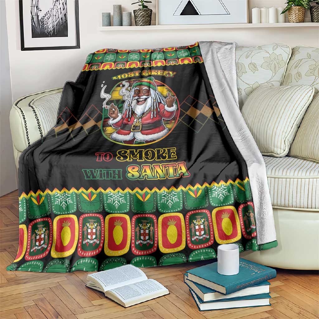 Afro-Jamaicans Christmas Blanket Most Likely To Smoke With Santa - African Pride