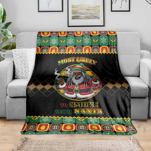 Afro-Jamaicans Christmas Blanket Most Likely To Smoke With Santa - African Pride