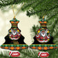 Afro-Jamaicans Christmas Ceramic Ornament Most Likely To Smoke With Santa - African Pride