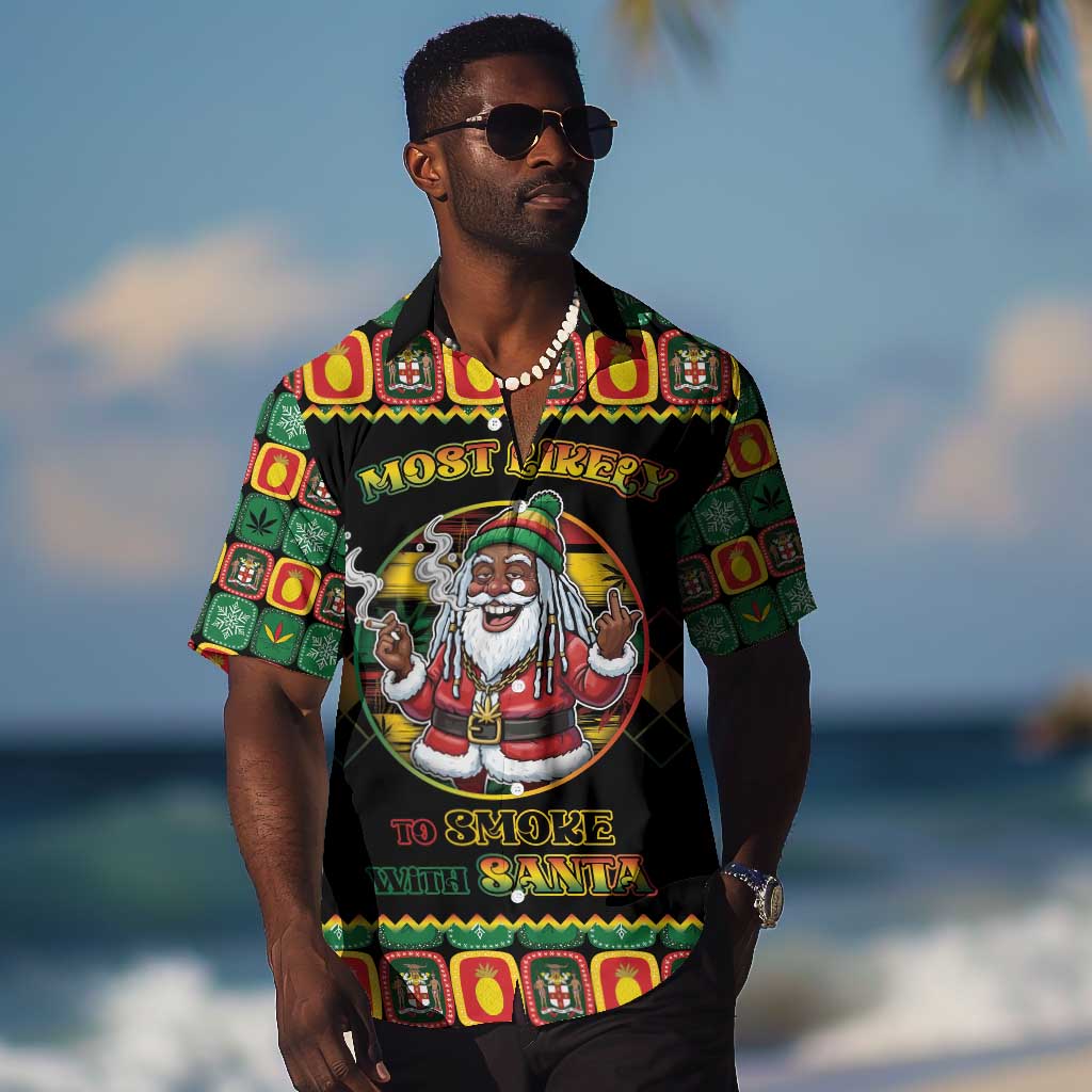 Afro-Jamaicans Christmas Hawaiian Shirt Most Likely To Smoke With Santa - African Pride