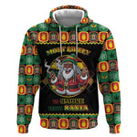 Afro-Jamaicans Christmas Hoodie Most Likely To Smoke With Santa - African Pride