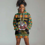 Afro-Jamaicans Christmas Hoodie Dress Most Likely To Smoke With Santa - African Pride