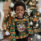 Afro-Jamaicans Christmas Kid Ugly Christmas Sweater Most Likely To Smoke With Santa - African Pride