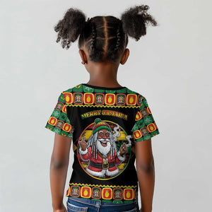 Afro-Jamaicans Christmas Kid T shirt Most Likely To Smoke With Santa - African Pride