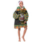 Afro-Jamaicans Christmas Kid Wearable Blanket Hoodie Most Likely To Smoke With Santa - African Pride