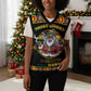 Afro-Jamaicans Christmas Knitted V-Neck Vest Most Likely To Smoke With Santa - African Pride