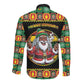 Afro-Jamaicans Christmas Long Sleeve Button Shirt Most Likely To Smoke With Santa - African Pride