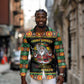 Afro-Jamaicans Christmas Long Sleeve Button Shirt Most Likely To Smoke With Santa - African Pride