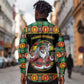 Afro-Jamaicans Christmas Long Sleeve Button Shirt Most Likely To Smoke With Santa - African Pride