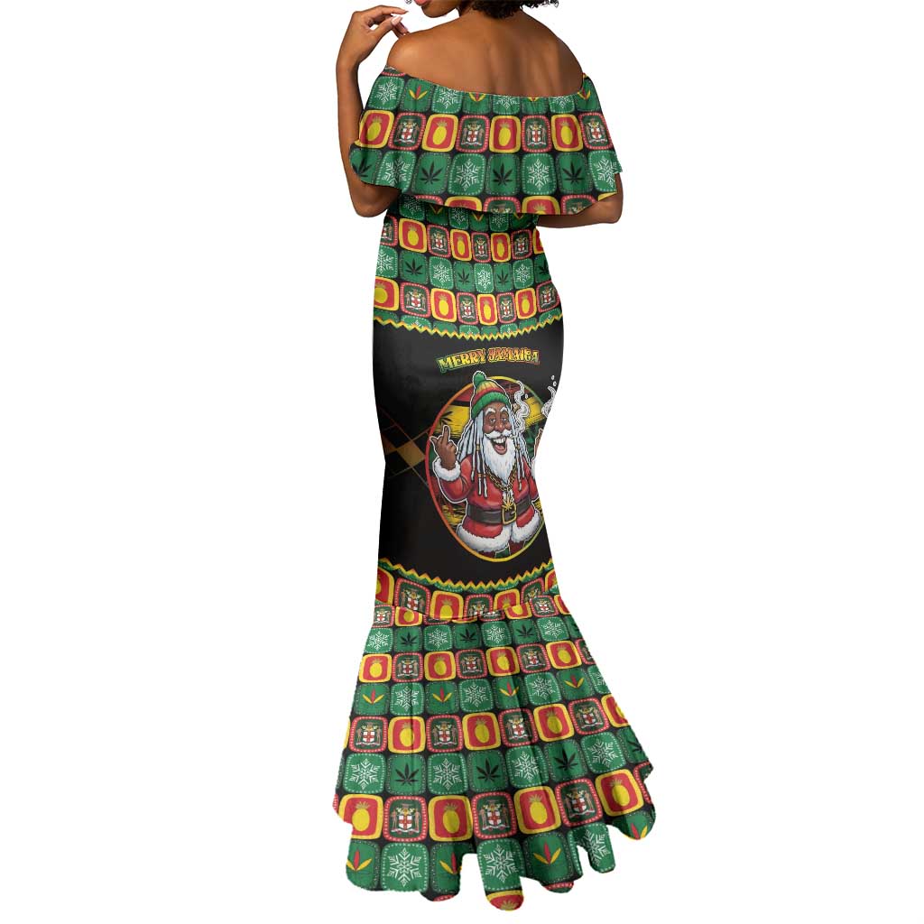 Afro-Jamaicans Christmas Mermaid Dress Most Likely To Smoke With Santa - African Pride