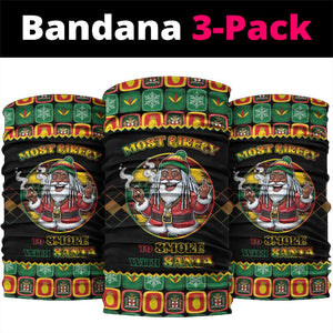Afro-Jamaicans Christmas Neck Gaiter Most Likely To Smoke With Santa - African Pride
