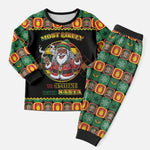 Afro-Jamaicans Christmas Pajama Set Most Likely To Smoke With Santa - African Pride