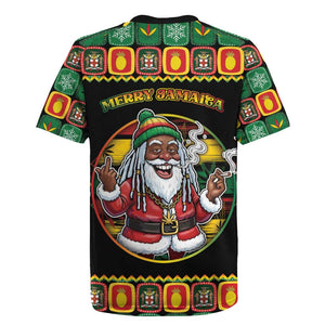 Afro-Jamaicans Christmas Rugby Jersey Most Likely To Smoke With Santa - African Pride