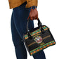 Afro-Jamaicans Christmas Shoulder Handbag Most Likely To Smoke With Santa - African Pride
