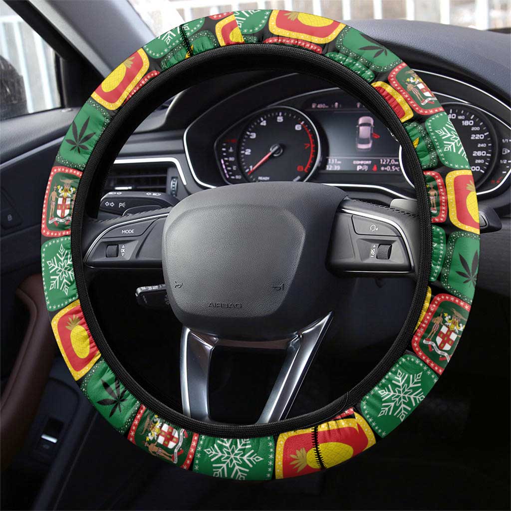 Afro-Jamaicans Christmas Steering Wheel Cover Most Likely To Smoke With Santa - African Pride