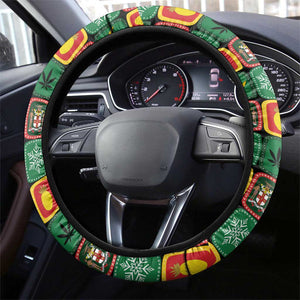 Afro-Jamaicans Christmas Steering Wheel Cover Most Likely To Smoke With Santa - African Pride