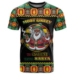 Afro-Jamaicans Christmas T shirt Most Likely To Smoke With Santa - African Pride