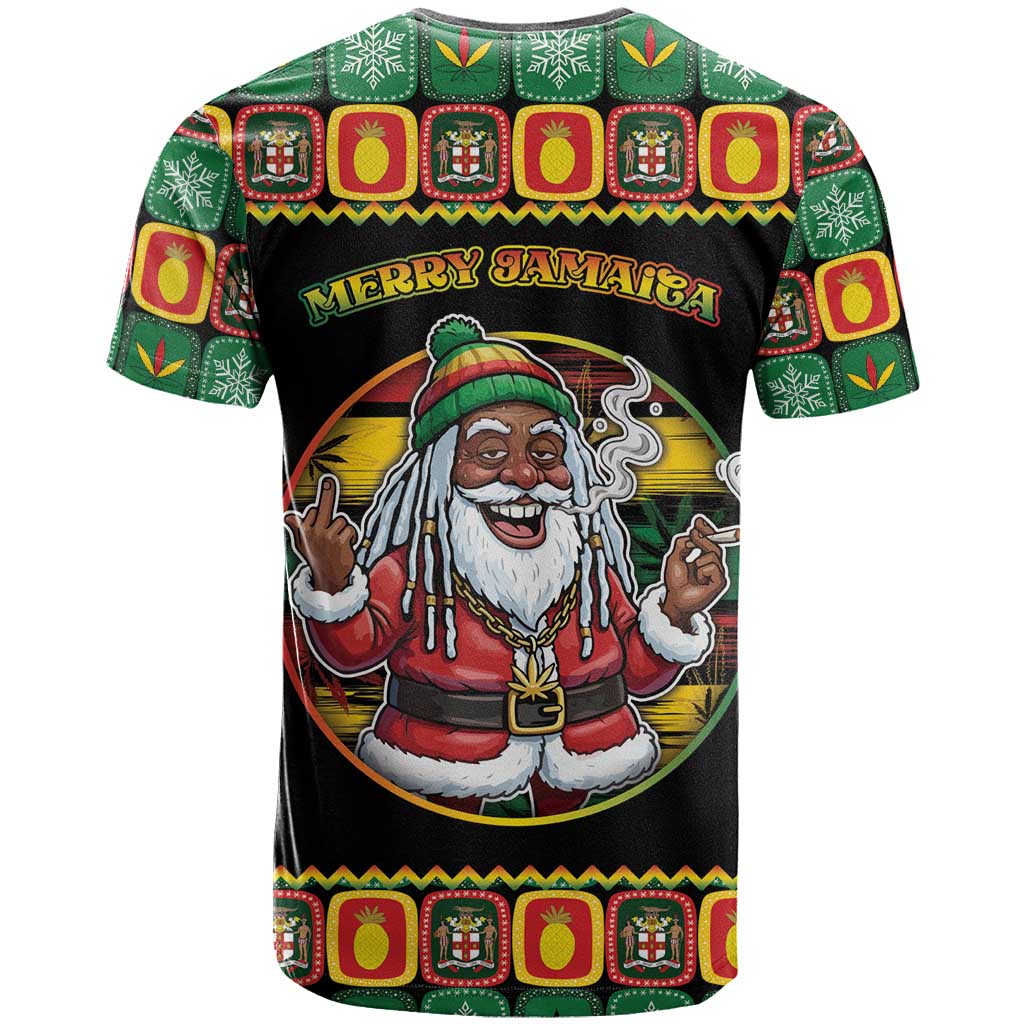 Afro-Jamaicans Christmas T shirt Most Likely To Smoke With Santa DT05