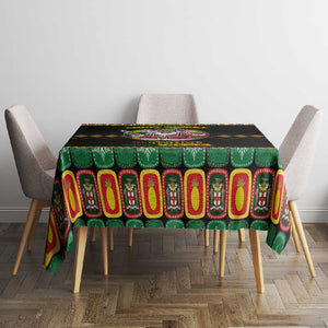 Afro-Jamaicans Christmas Tablecloth Most Likely To Smoke With Santa - African Pride
