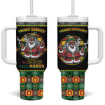 Afro-Jamaicans Christmas Tumbler With Handle Most Likely To Smoke With Santa - African Pride