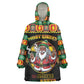 Afro-Jamaicans Christmas Wearable Blanket Hoodie Most Likely To Smoke With Santa - African Pride