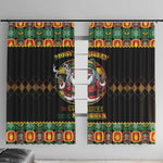 Afro-Jamaicans Christmas Window Curtain Most Likely To Smoke With Santa - African Pride