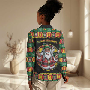 Afro-Jamaicans Christmas Women Casual Shirt Most Likely To Smoke With Santa - African Pride