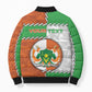 Personalized Niger Bomber Puffer Jacket Dama Gazelle Waving Flag Funny Style