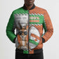 Personalized Niger Bomber Puffer Jacket Dama Gazelle Waving Flag Funny Style